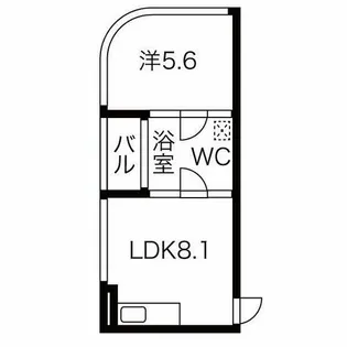 BAUWERK【205号室】の間取り