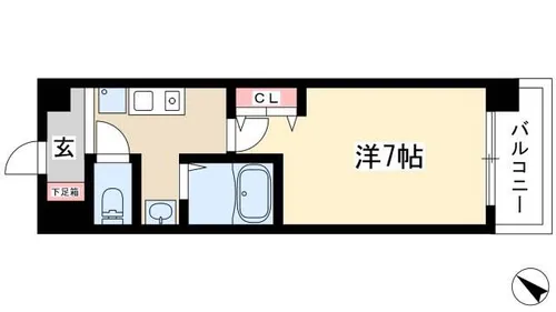 パークフラッツ金山【3階】の間取り