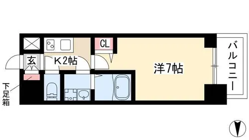 オーキッドレジデンス鶴舞【3階】の間取り