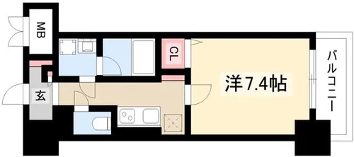 シャルマンソワレ名駅【5階】の間取り