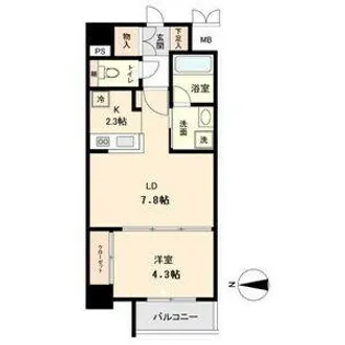 愛知県名古屋市中区千代田5丁目【マンション】の間取り