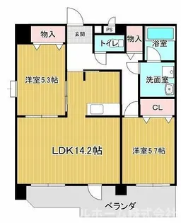サンフィオーレ中郷【2階】の間取り