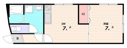 兵庫県神戸市長田区大丸町3丁目【マンション】の間取り