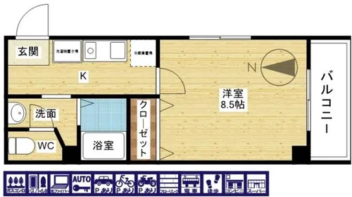 M’PLAZA新大阪弐番館【7階】の間取り