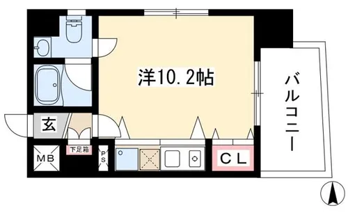 リヴシティ大須【5105号室】の間取り