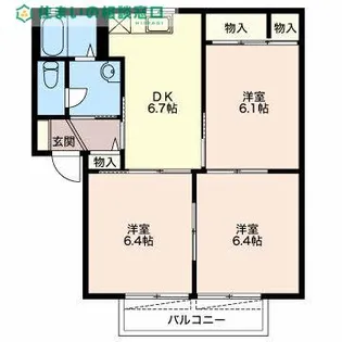愛知県岡崎市稲熊町字後田【アパート】の間取り