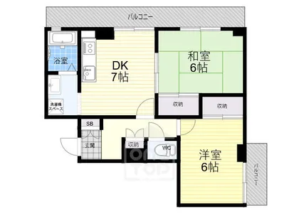 グリーン平尾【2階】の間取り