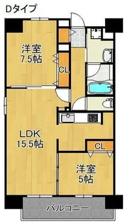 パンドノール住吉大社【7階】の間取り