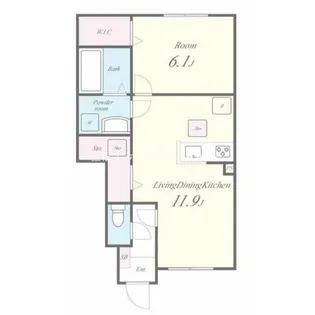 プレベール小路東【1階】の間取り