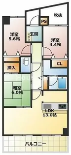 クローバーメゾン狐島【2階】の間取り
