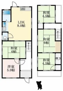 大阪府堺市東区野尻町【一戸建】の間取り