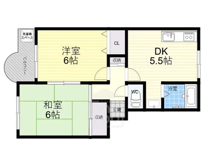 熊野マンション【1階】の間取り