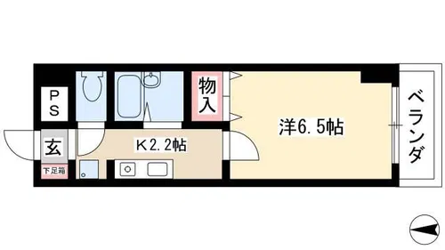 プラティークあらこ【303号室】の間取り