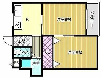 アクアハイツ【3階】の間取り