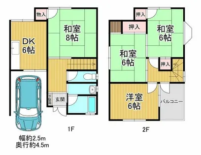 大阪府富田林市甲田6丁目【一戸建】の間取り