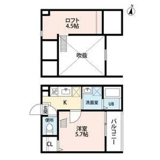 ソフィアHJ【201号室】の間取り