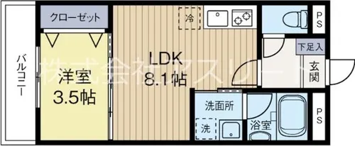 福岡県福岡市東区筥松1丁目【アパート】の間取り
