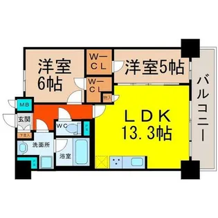 愛知県名古屋市港区港陽3丁目【マンション】の間取り