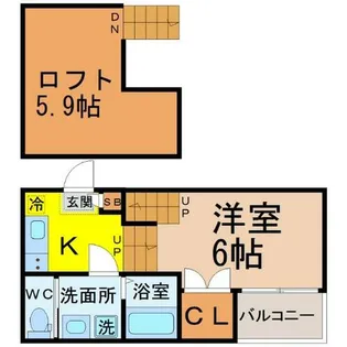 愛知県名古屋市北区御成通2丁目【アパート】の間取り