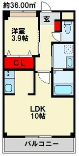 1LDKの間取り画像