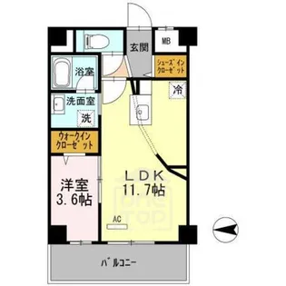 アクトタレイア茨木駅前【2階】の間取り