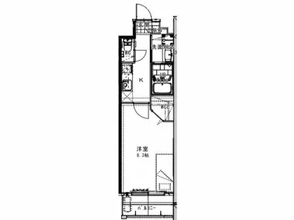 ギャラン竪町Neo【19階】の間取り
