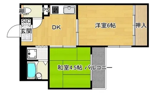 大阪府大阪市東淀川区菅原4丁目【マンション】の間取り