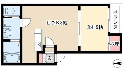 CASA1【101号室】の間取り