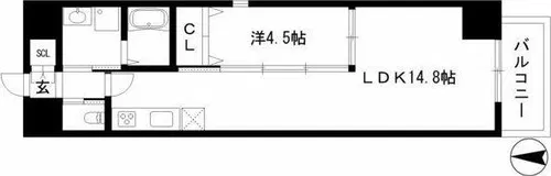 Alba Grande 名護屋【9階】の間取り