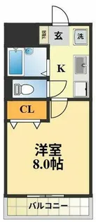 シャトーMUKUNOKI【101号室】の間取り