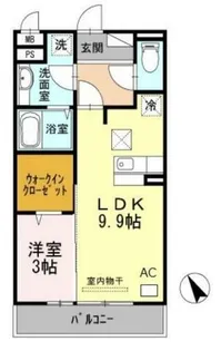 セジュール町坪【1階】の間取り