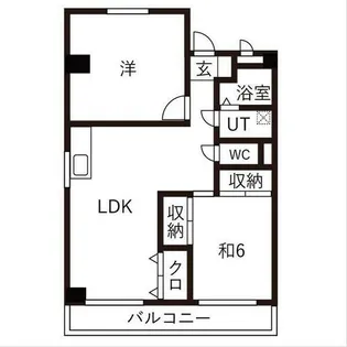 ハッピーコート駅南大路【5階】の間取り