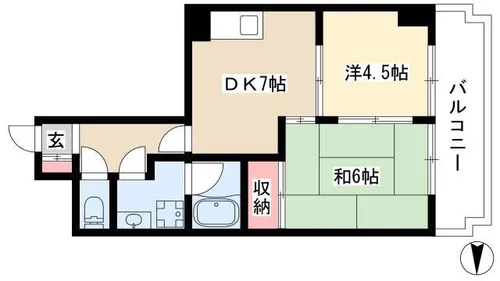 レジデンス泉【1105号室】の間取り