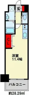 ERUZAGLANZ 黄金【14階】の間取り