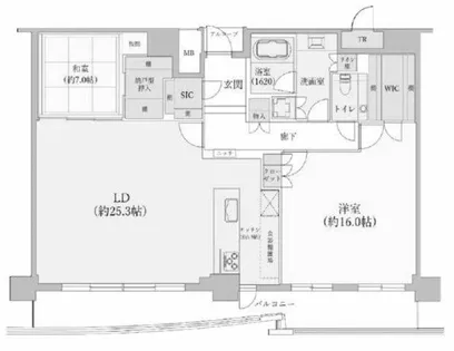 2LDKの間取り画像