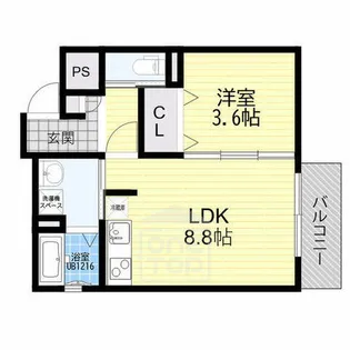 Gracias Court岸辺【1階】の間取り