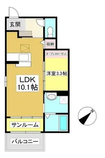ハイツのぞみ【1階】の間取り