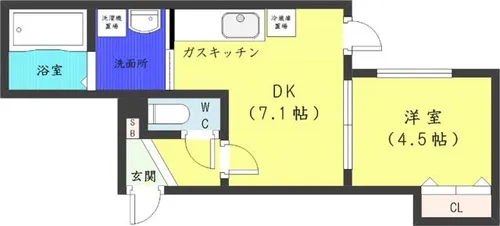 アムール大通東【4階】の間取り