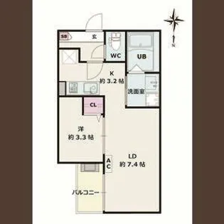 Jack umateⅠ【2階】の間取り