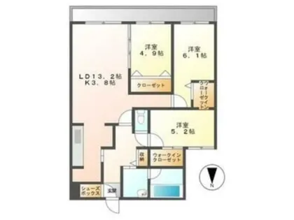 カレラ1113【3階】の間取り