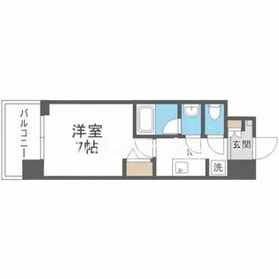 スプランディッド難波Ⅲ【615号室】の間取り
