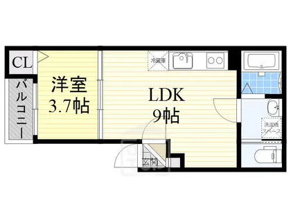 ポラリス摂津R棟【2階】の間取り
