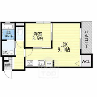 Gracias Court岸辺【2階】の間取り