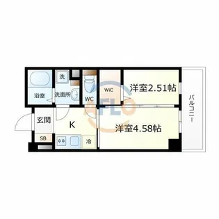 NU長居公園【4階】の間取り