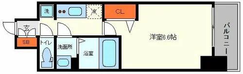 プレサンス立売堀ベルヴィル【10階】の間取り