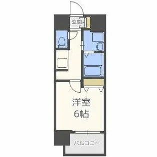 サムティ北梅田VESSEL【8階】の間取り