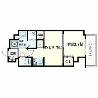 クレストコート堂島【3階】の間取り