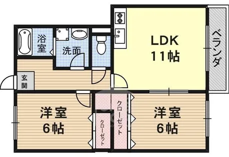 パルモア茨木【1階】の間取り
