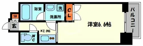 アスヴェル江戸堀【11階】の間取り