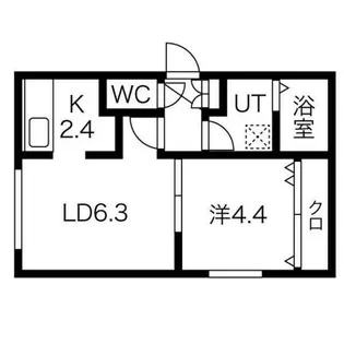 1LDKの間取り画像